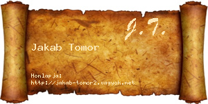Jakab Tomor névjegykártya